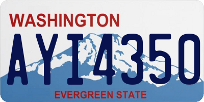 WA license plate AYI4350