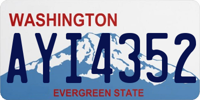 WA license plate AYI4352