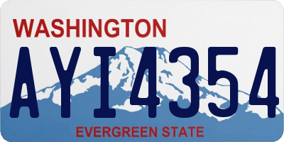 WA license plate AYI4354