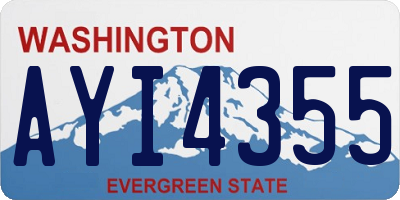 WA license plate AYI4355