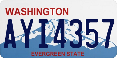 WA license plate AYI4357