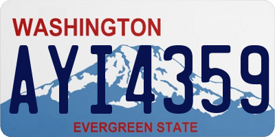 WA license plate AYI4359