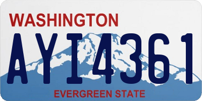 WA license plate AYI4361