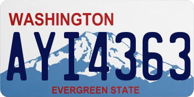 WA license plate AYI4363
