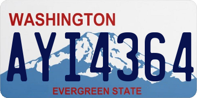 WA license plate AYI4364