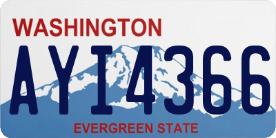 WA license plate AYI4366