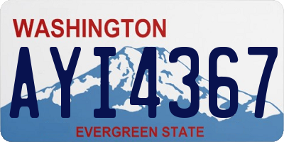 WA license plate AYI4367