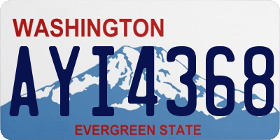 WA license plate AYI4368