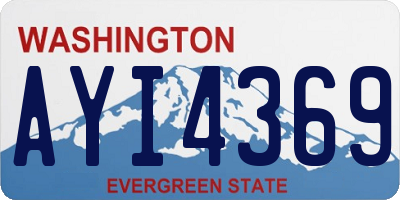 WA license plate AYI4369