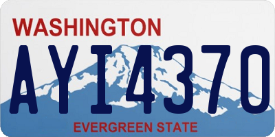 WA license plate AYI4370