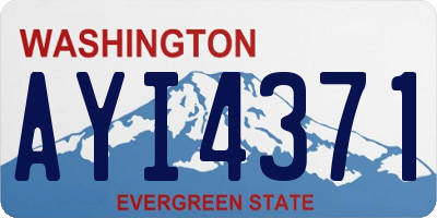 WA license plate AYI4371