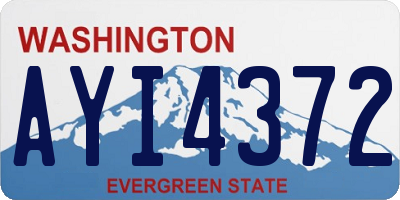 WA license plate AYI4372