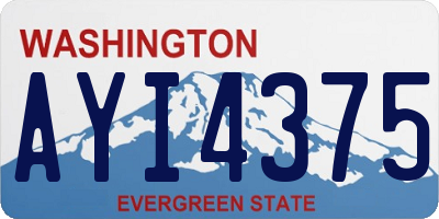 WA license plate AYI4375