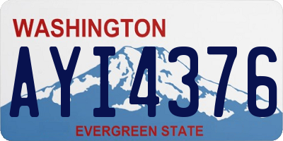 WA license plate AYI4376