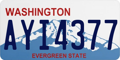 WA license plate AYI4377