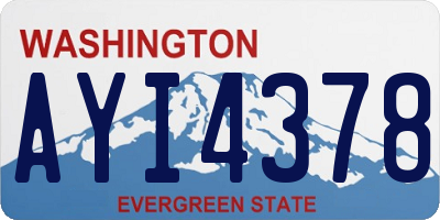WA license plate AYI4378
