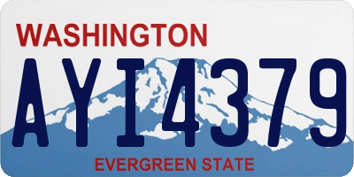 WA license plate AYI4379
