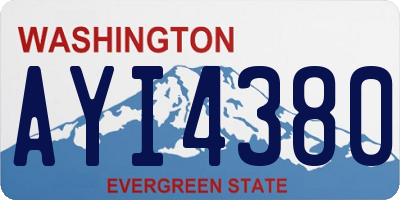 WA license plate AYI4380