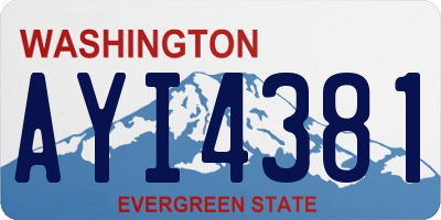 WA license plate AYI4381