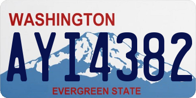 WA license plate AYI4382