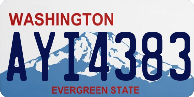 WA license plate AYI4383