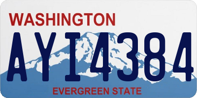WA license plate AYI4384