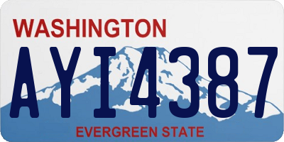 WA license plate AYI4387