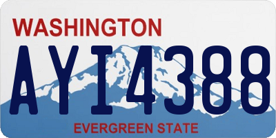 WA license plate AYI4388