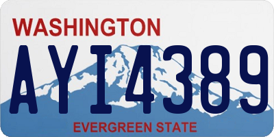 WA license plate AYI4389