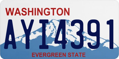 WA license plate AYI4391
