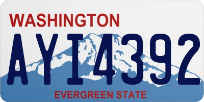 WA license plate AYI4392