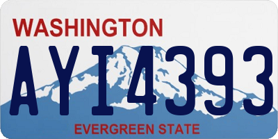 WA license plate AYI4393