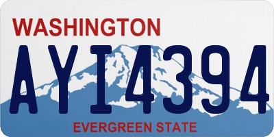 WA license plate AYI4394