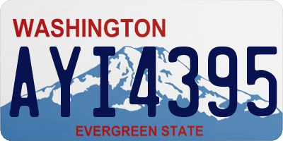 WA license plate AYI4395