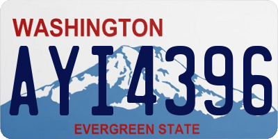 WA license plate AYI4396