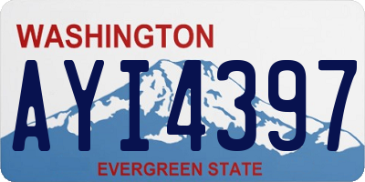WA license plate AYI4397