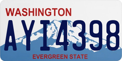 WA license plate AYI4398