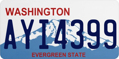 WA license plate AYI4399