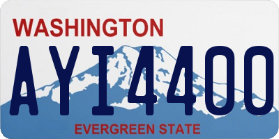 WA license plate AYI4400