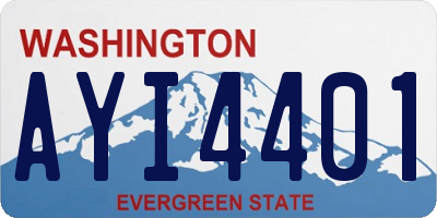 WA license plate AYI4401