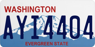 WA license plate AYI4404