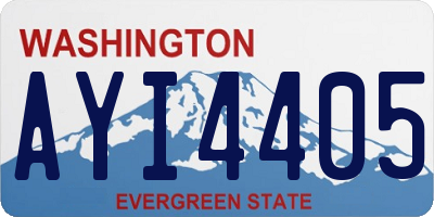 WA license plate AYI4405