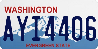 WA license plate AYI4406
