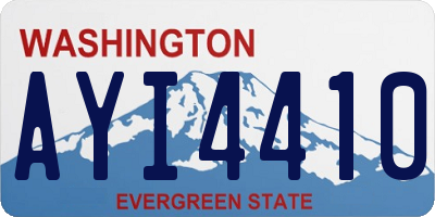 WA license plate AYI4410