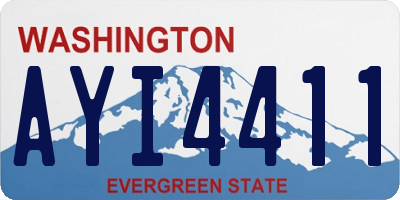 WA license plate AYI4411