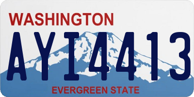 WA license plate AYI4413