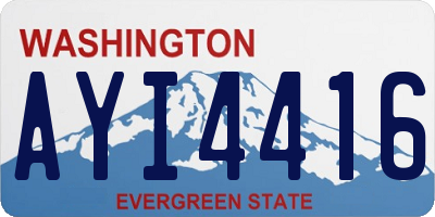 WA license plate AYI4416