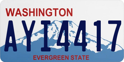 WA license plate AYI4417