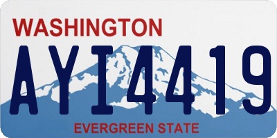 WA license plate AYI4419