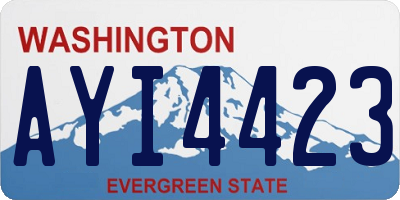 WA license plate AYI4423